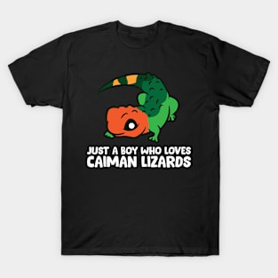 Caiman Lizard Boy Just a Boy Who Loves Caiman Lizards T-Shirt